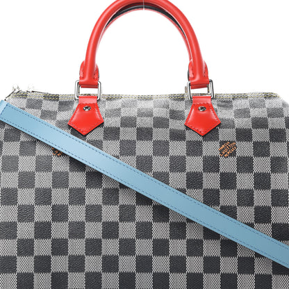 Louis Vuitton Damier Speedy Bandouliere 30 Black White 8 of 10
