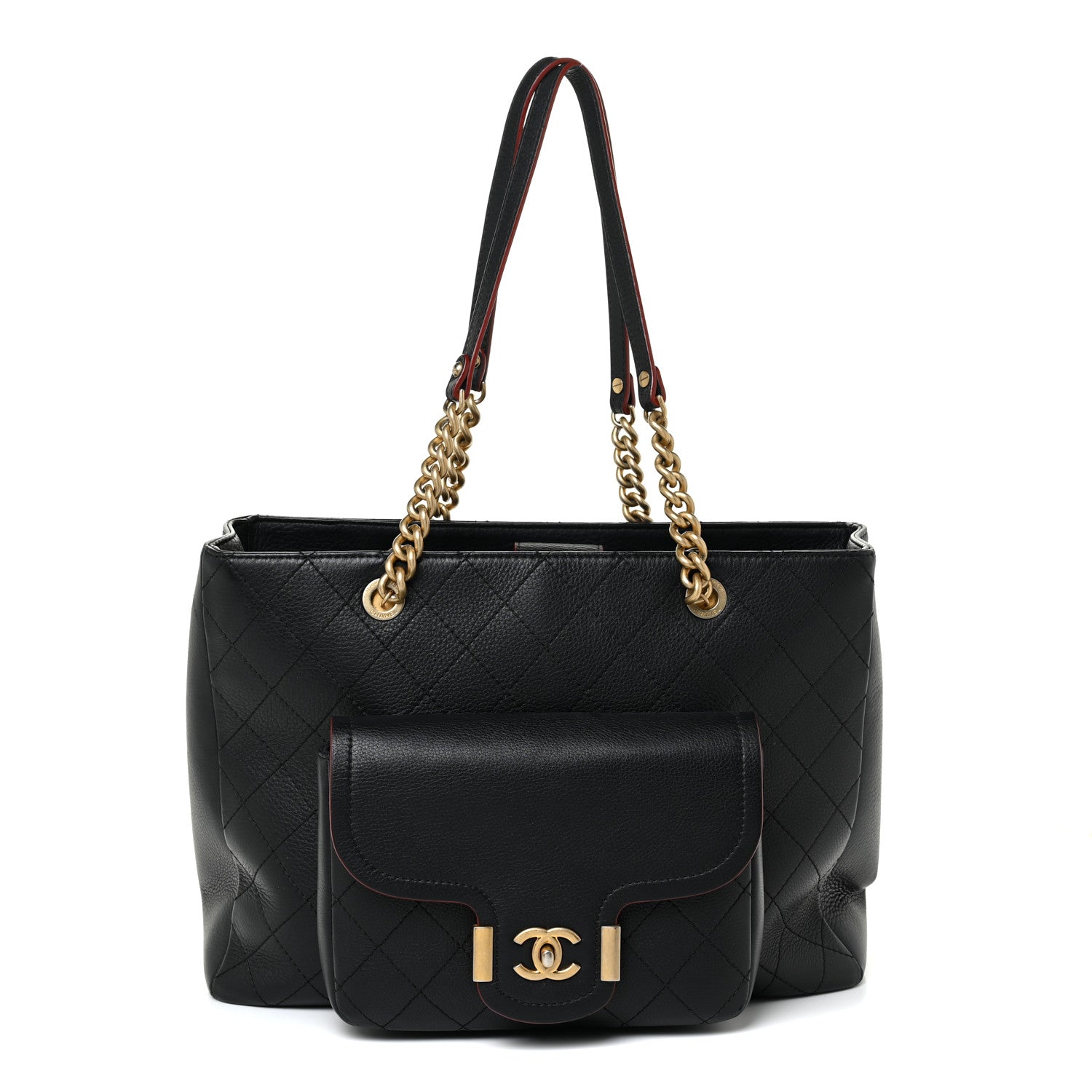 Chanel Calfskin Stitched Archi Chic Large Tote Black 1 of 17