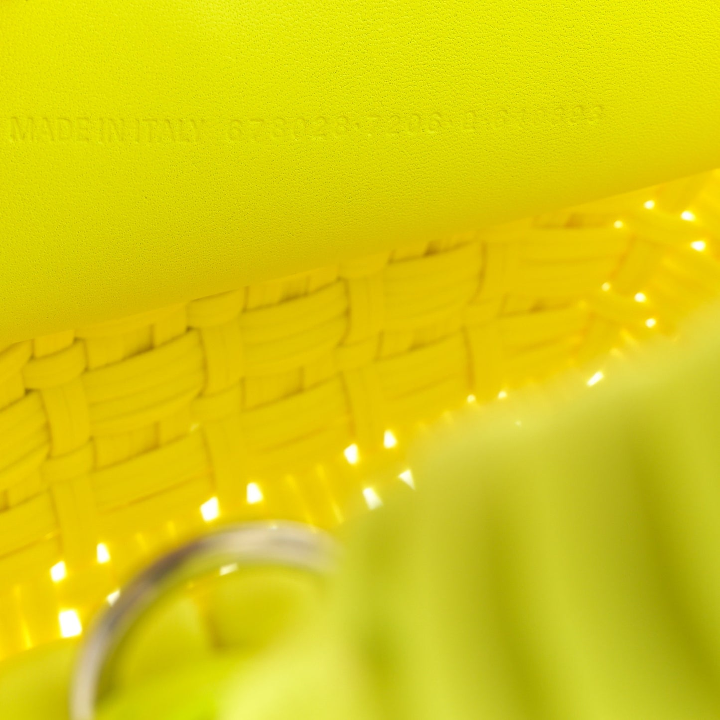 Faux Calfskin XXS Bistro Basket Fluo Yellow