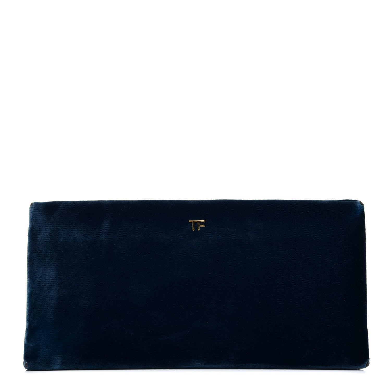 Tom Ford Velvet Flat Clutch Blue 1 of 7