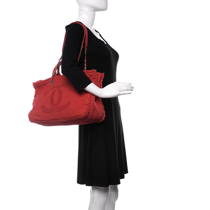 Chanel Canvas Large Double Face Shopping Tote Red 2 of 10