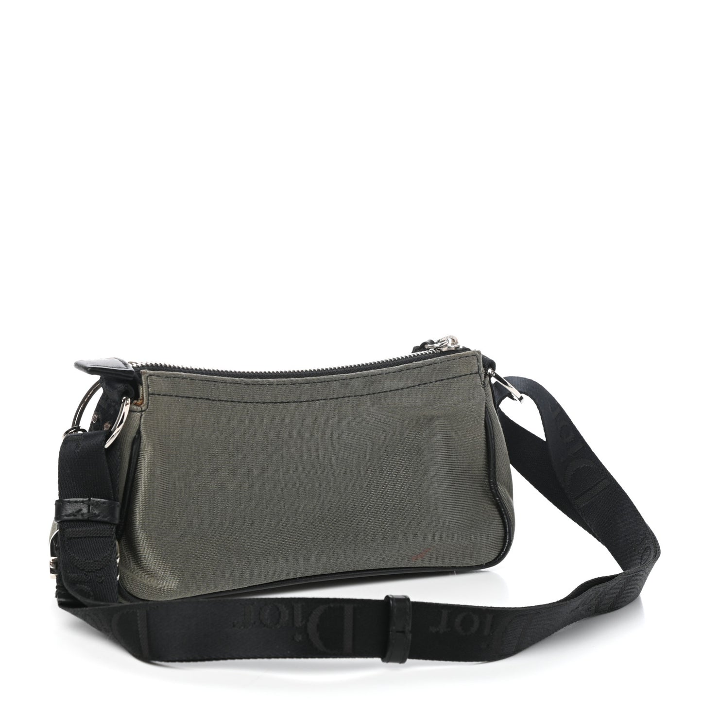 Silk Jersey Crystal Hardcore Shoulder Bag Grey Black