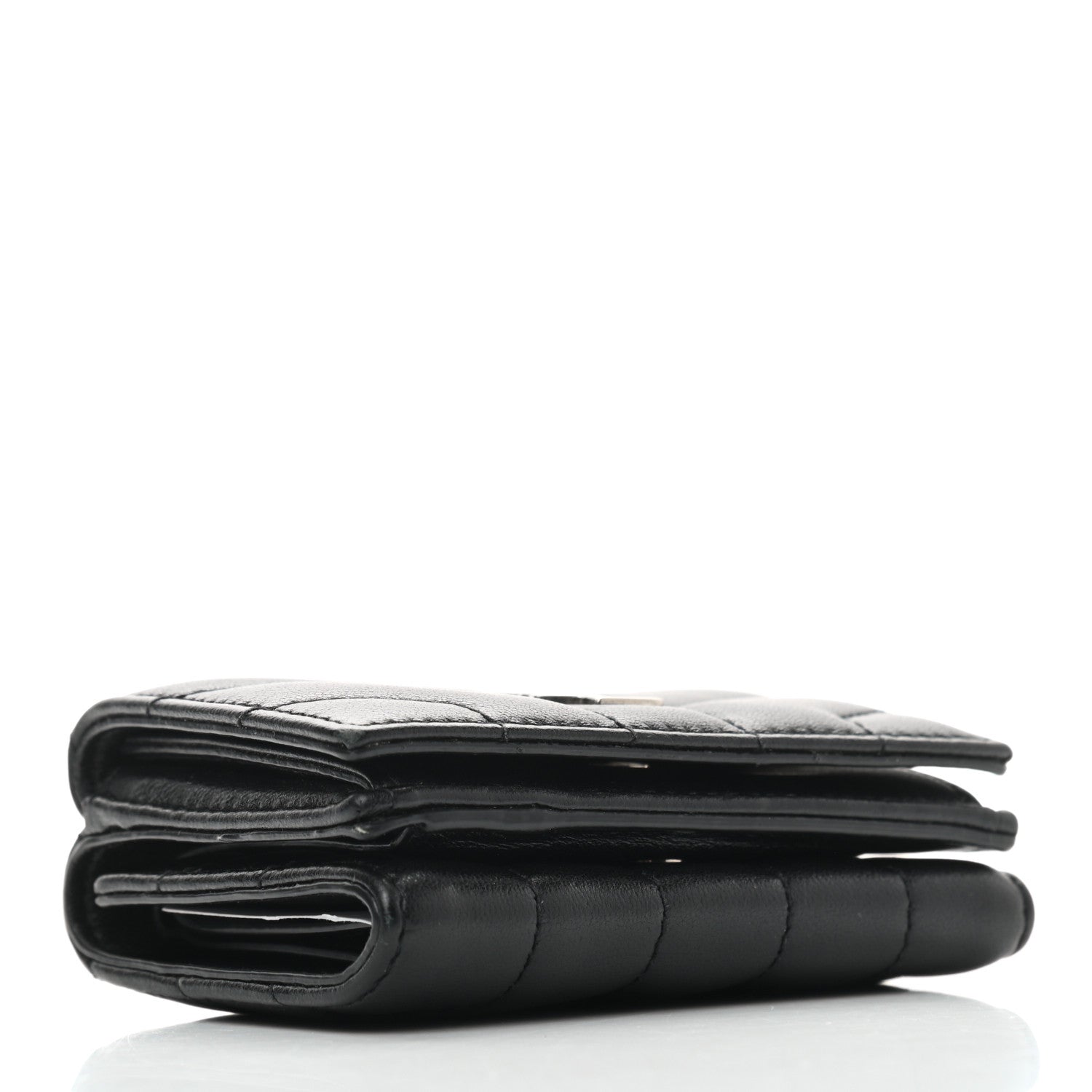 Saint Laurent Lambskin Y Quilted Monogram Loulou Tiny Wallet Black 4 of 9