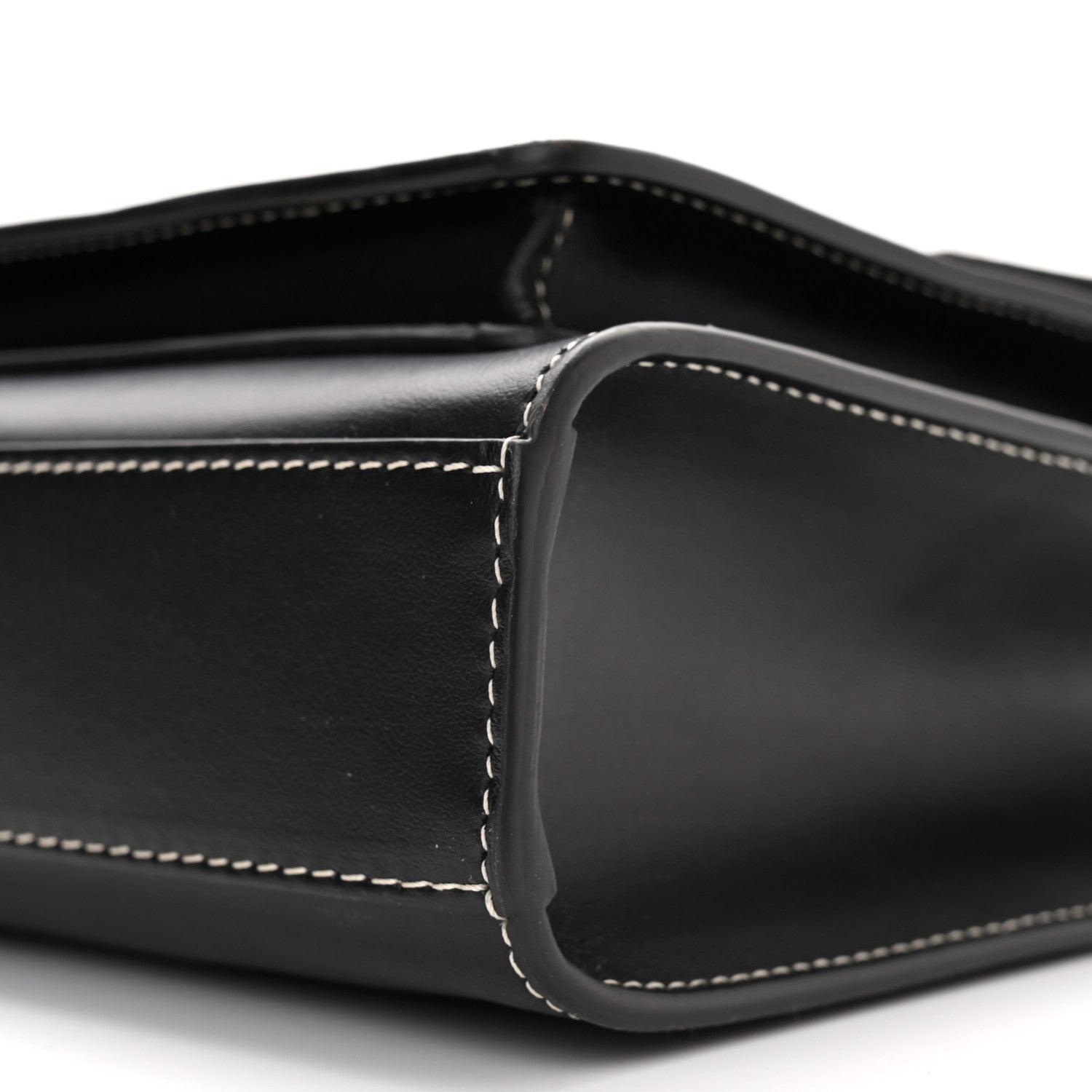 Burberry Smooth Calfskin Topstitched Mini Pocket Bag Black 9 of 9