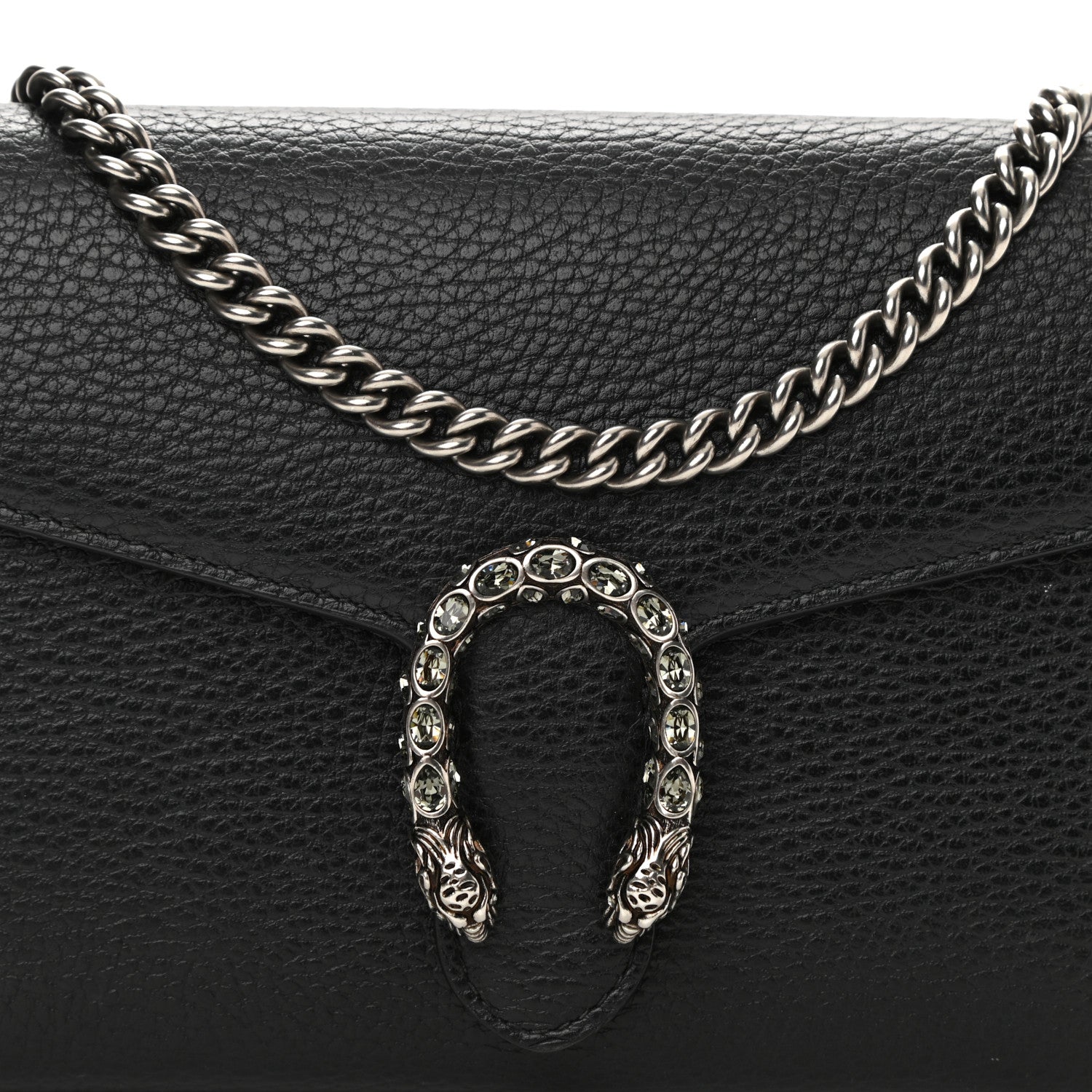 Gucci Calfskin Mini Dionysus Chain Wallet Black 8 of 10