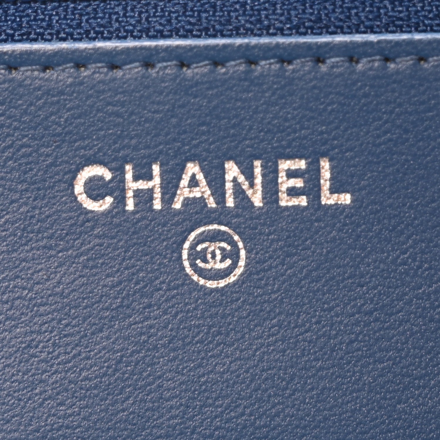 Chanel Lambskin Quilted Trendy CC Wallet On Chain WOC Blue 6 of 12