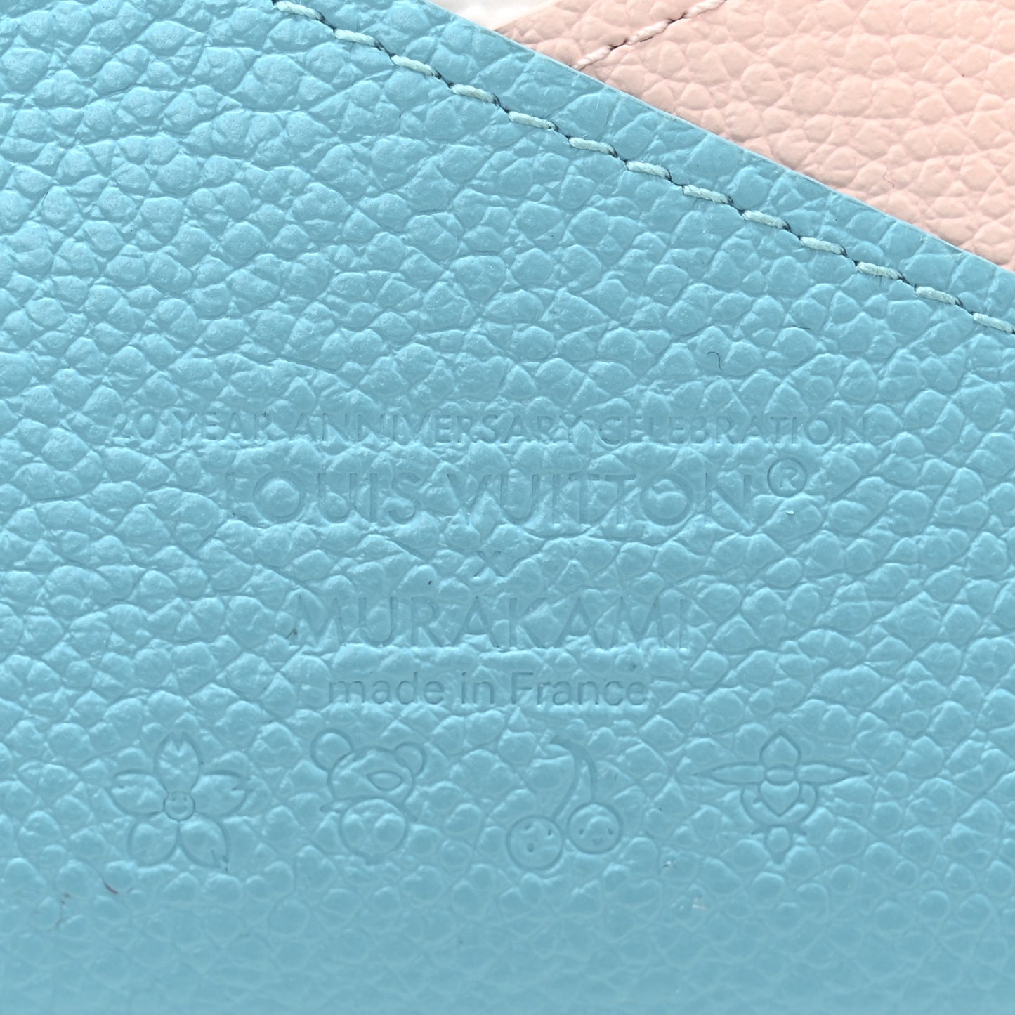 LV X TM Monogram Multicolor Criss-Cross Card Holder Kabira Blue Rose