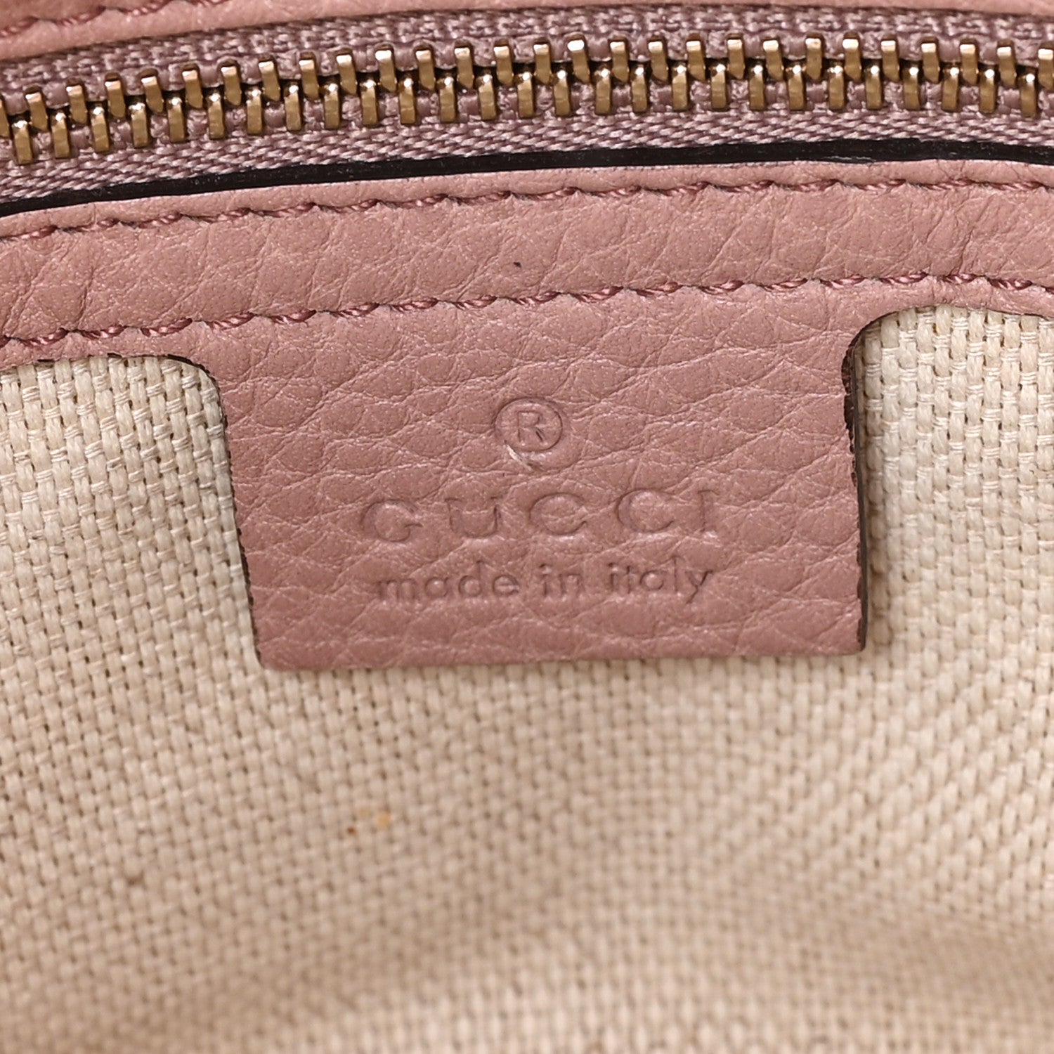 Gucci Pebbled Calfskin Medium Soho Chain Shoulder Bag Dark Cipria 6 of 13