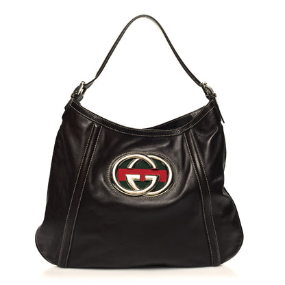 Gucci Calfskin Medium Britt Hobo Dark Brown 1 of 10