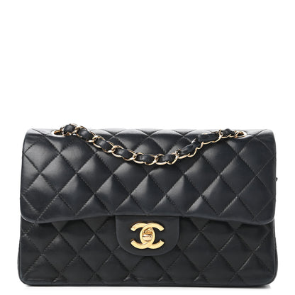Chanel Lambskin Quilted Small Double Flap Navy 1 of 10