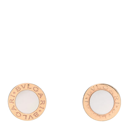 Bulgari 18K Rose Gold Mother of Pearl BVLGARI BVLGARI Stud Earrings 1 of 6