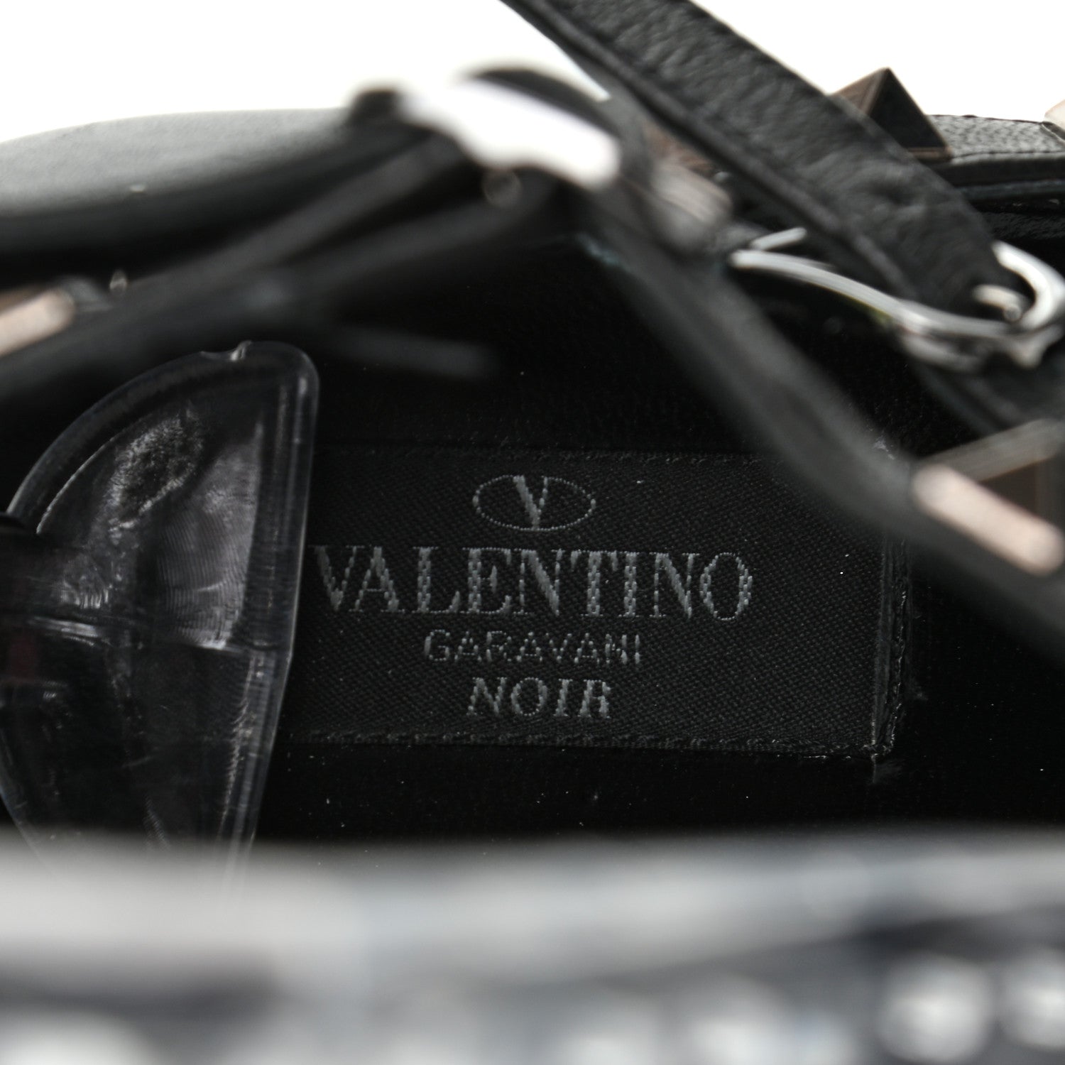 Valentino Garavani Nappa Rockstud Cage Ballerina Flats 37 Black 7 of 11