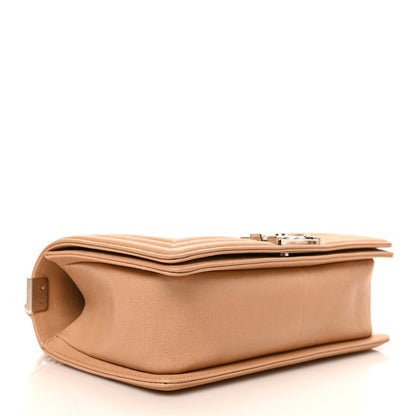 Chanel Caviar Quilted Medium Boy Flap Beige 3 of 8