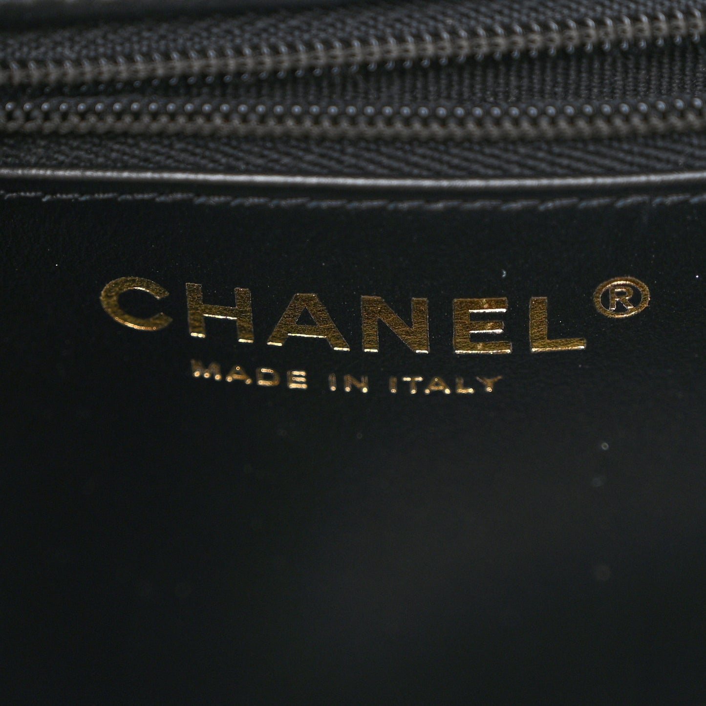 Shiny Aged Calfskin Quilted Nano Kelly Shopper Black