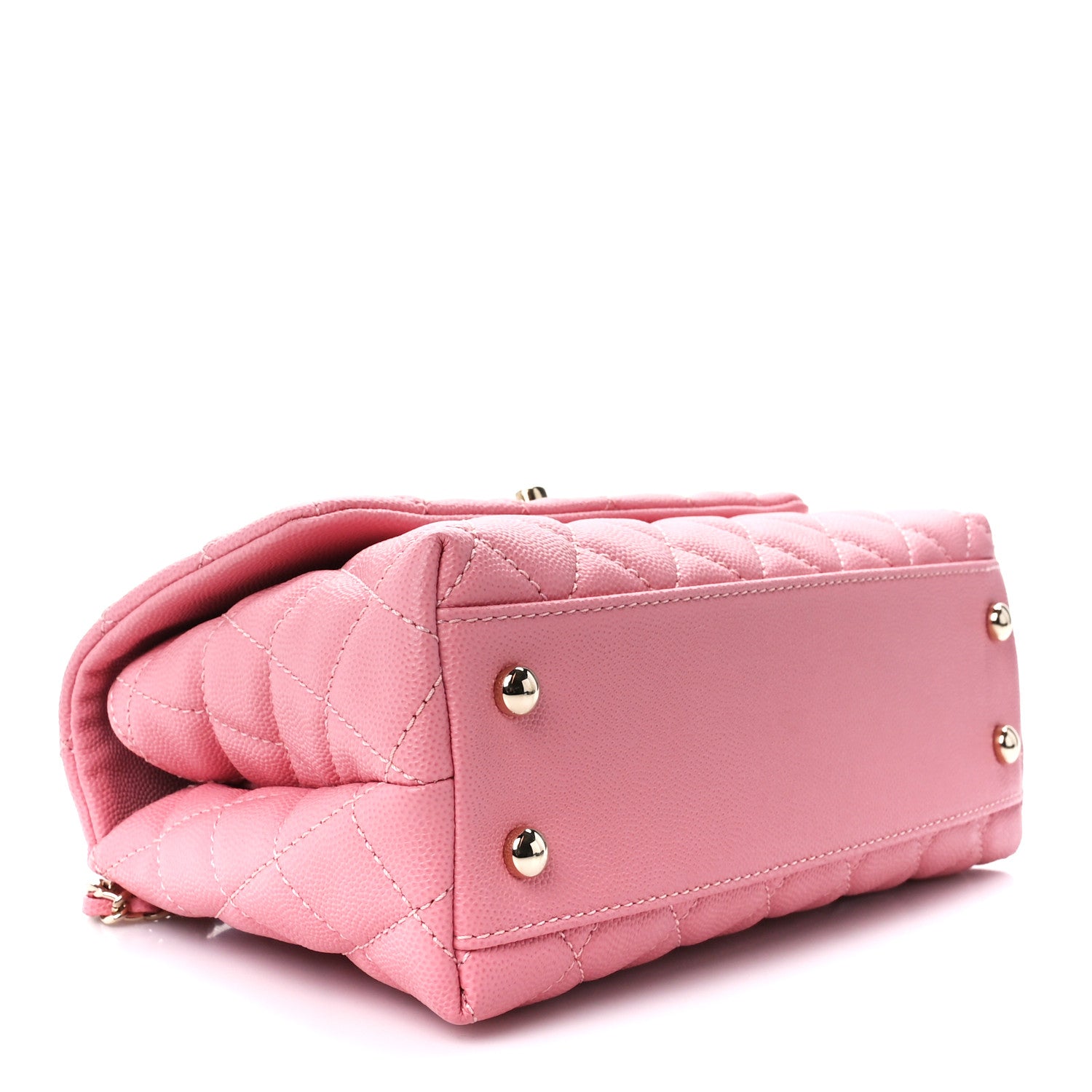 Chanel Caviar Quilted Mini Coco Handle Flap Pink 4 of 11
