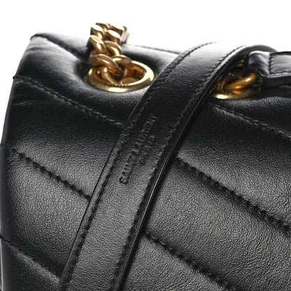 Saint Laurent Calfskin Y Quilted Monogram Large Loulou Chain Satchel Black 9 of 12