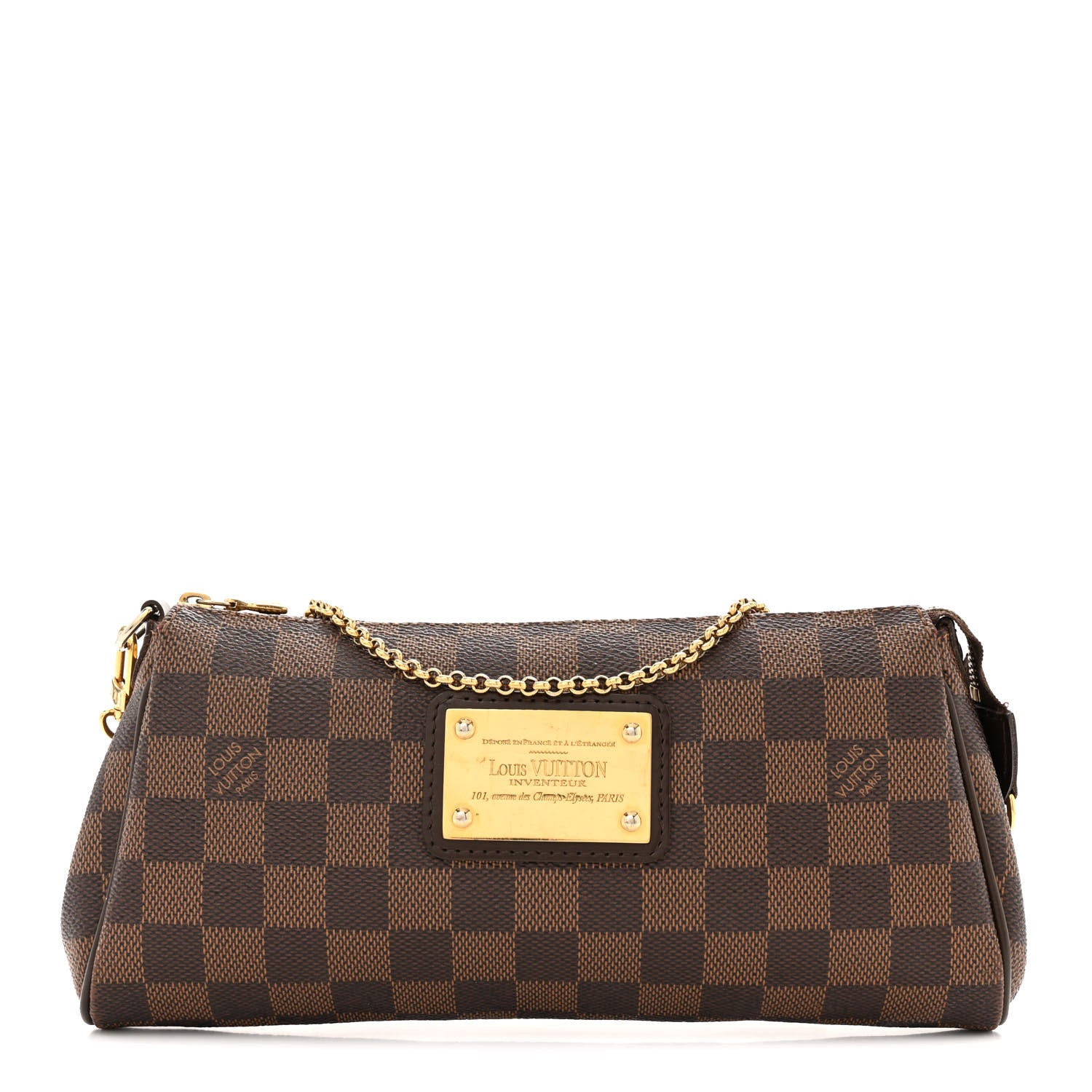 Louis Vuitton Damier Ebene Eva Clutch 1 of 12