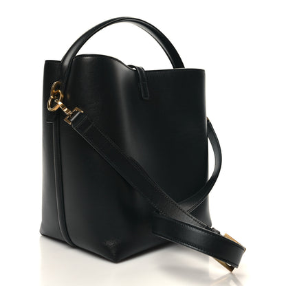 Saint Laurent Smooth Shiny Calfskin Monogram Le 37 Bucket Bag Black 3 of 12
