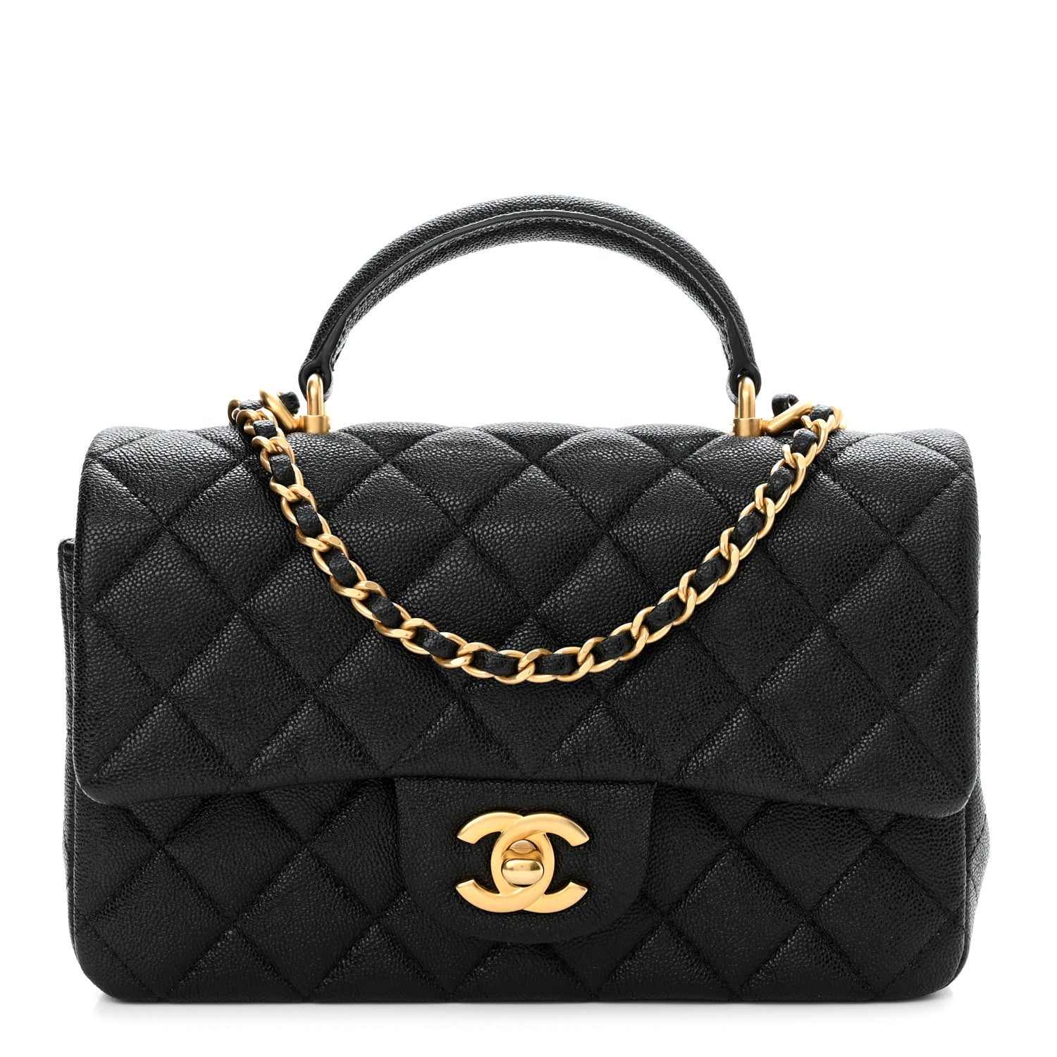 Chanel Caviar Quilted Mini Top Handle Rectangular Flap Black 1 of 11