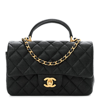 Chanel Caviar Quilted Mini Top Handle Rectangular Flap Black 1 of 11