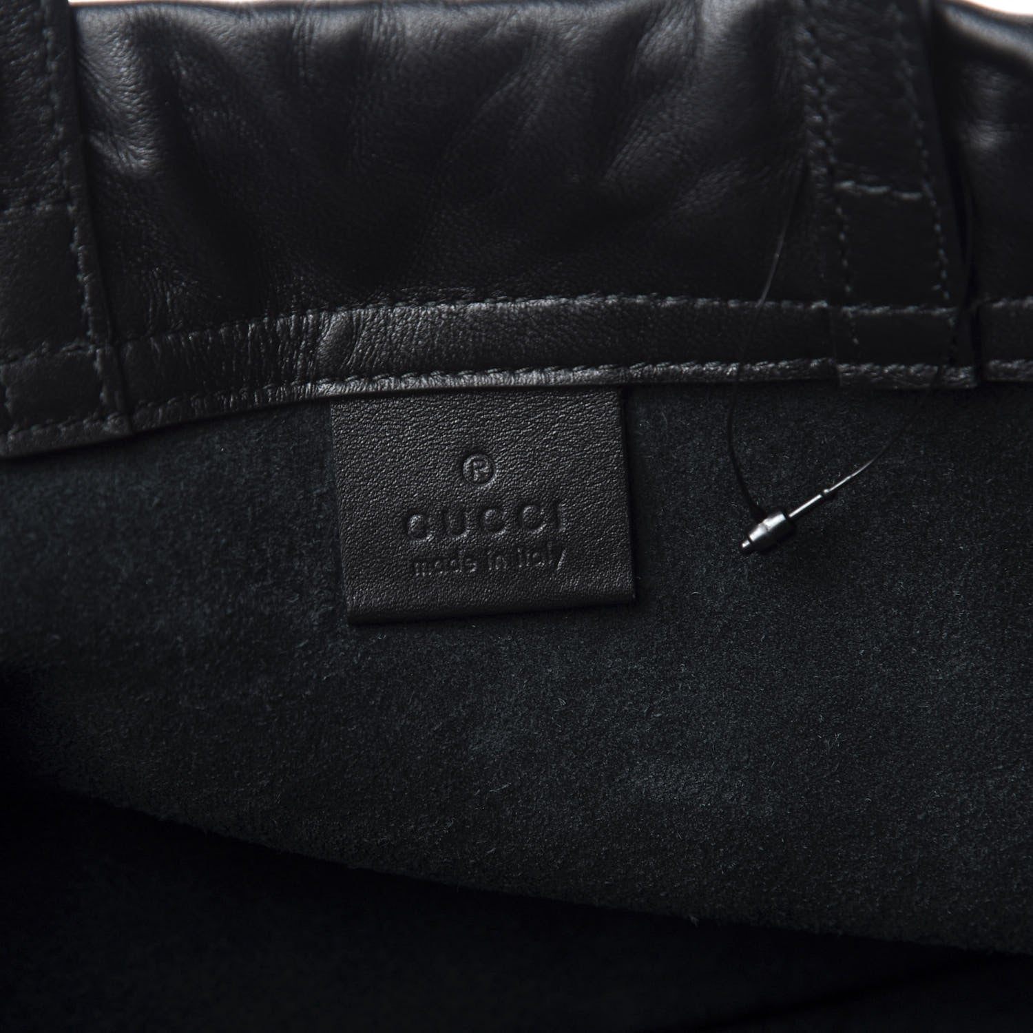 Gucci Calfskin Coco Capitan Logo Drawstring Backpack Black 7 of 9