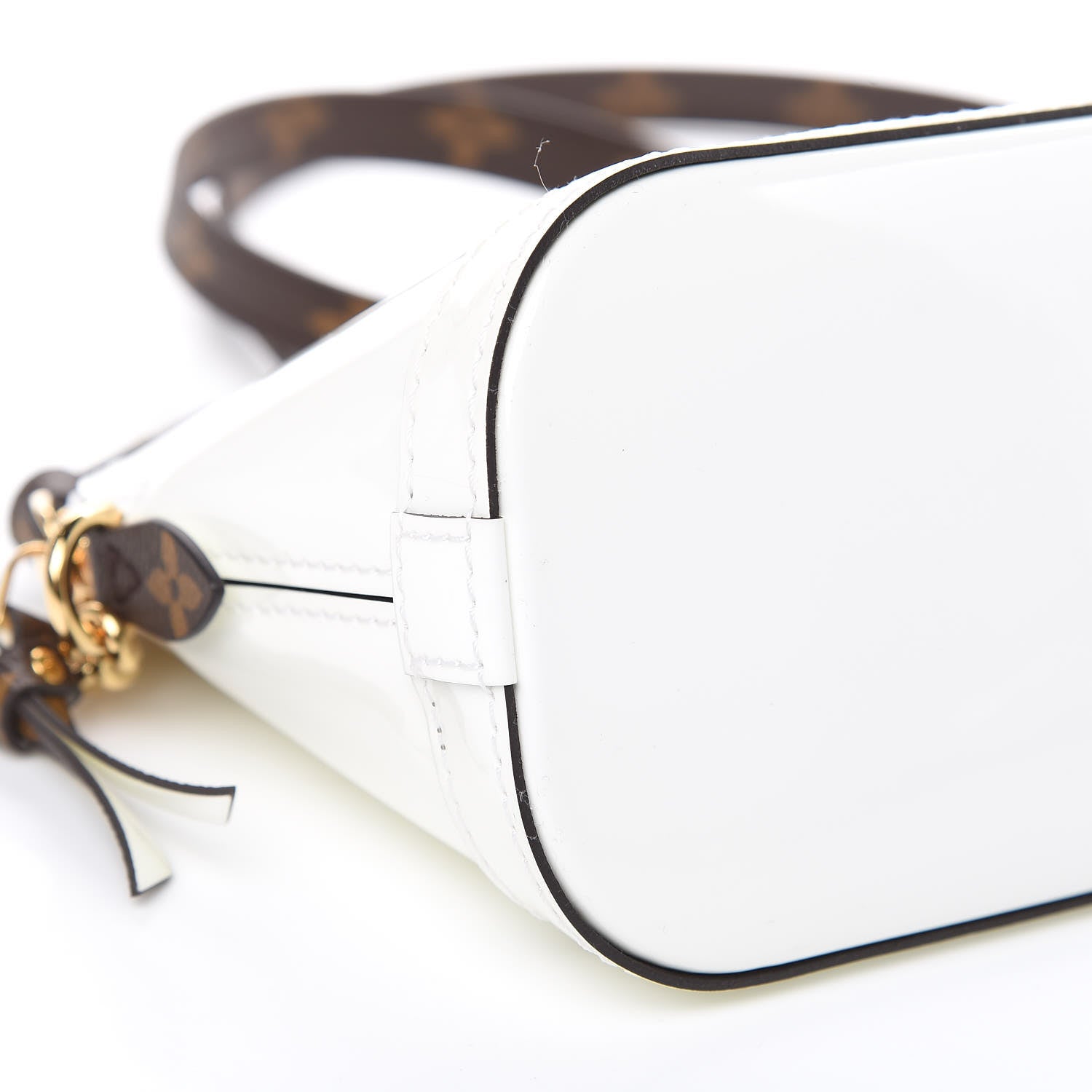 Louis Vuitton Patent Monogram Alma Mini Snow 8 of 10