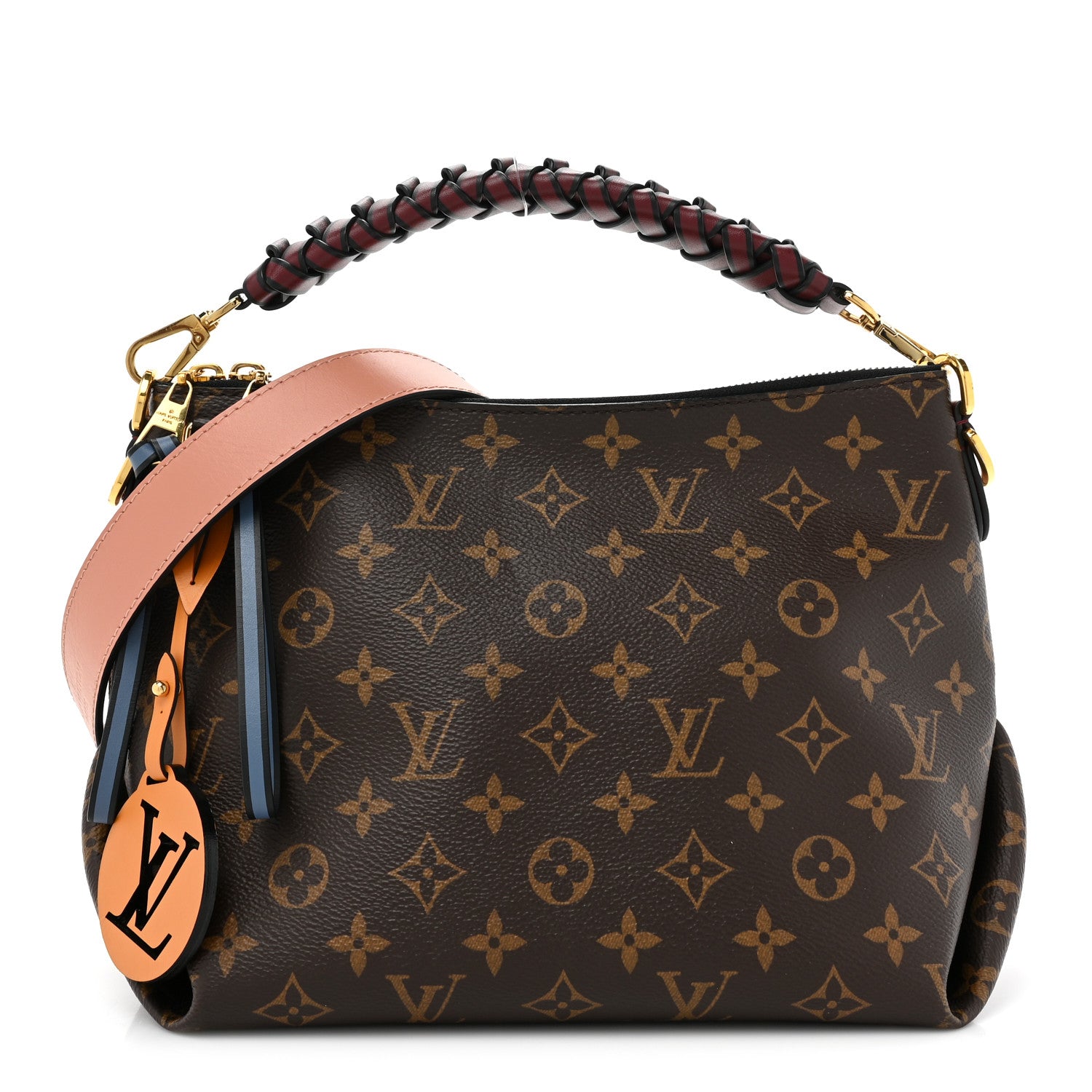 Louis Vuitton Monogram Beaubourg Hobo Mini Bordeaux Red Peach Safran Jean Blue 1 of 11