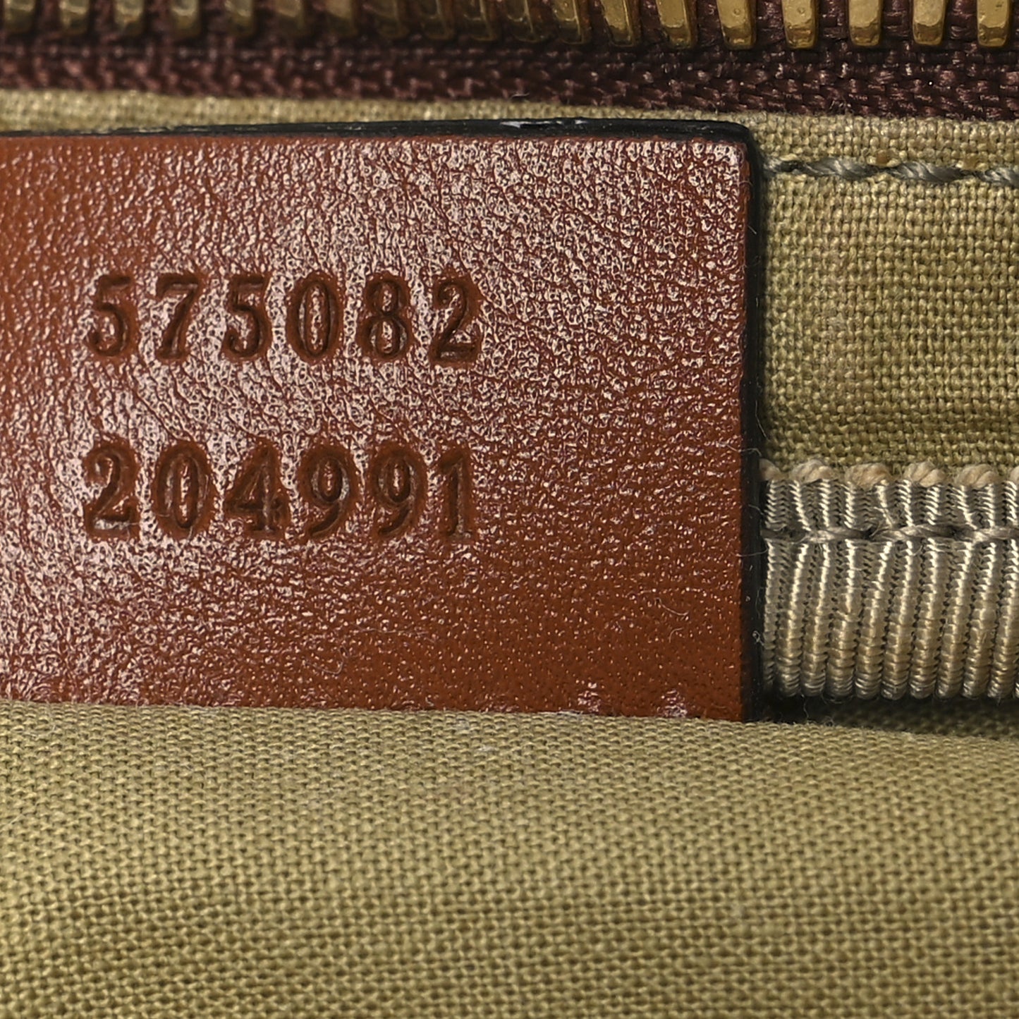 Vintage Canvas Web Belt Bag Sand Cuir