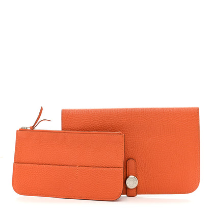 Hermes Togo Dogon Duo Wallet Orange 3 of 9