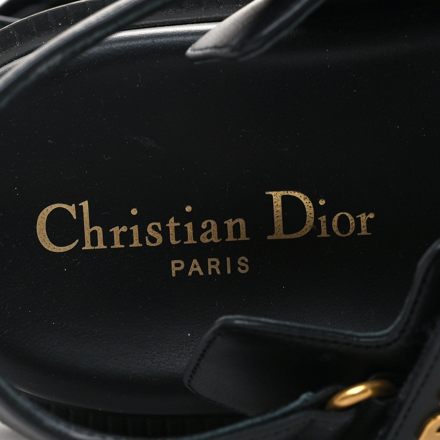Christian Dior Lambskin Dioract 10mm Sandals 38 Black 7 of 7