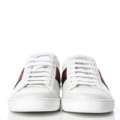 Gucci Calfskin Ayers Bee Embroidered Womens Ace Sneakers 36 White Green 2 of 10