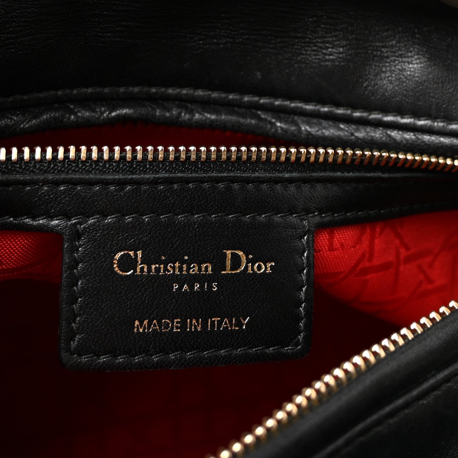 Christian Dior Lambskin Cannage Medium Lady Dior Black 6 of 10
