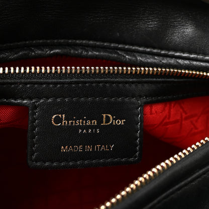 Christian Dior Lambskin Cannage Medium Lady Dior Black 6 of 10