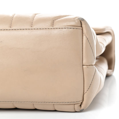 Saint Laurent Calfskin Y Quilted Monogram Medium Loulou Chain Satchel Nude Powder 10 of 14