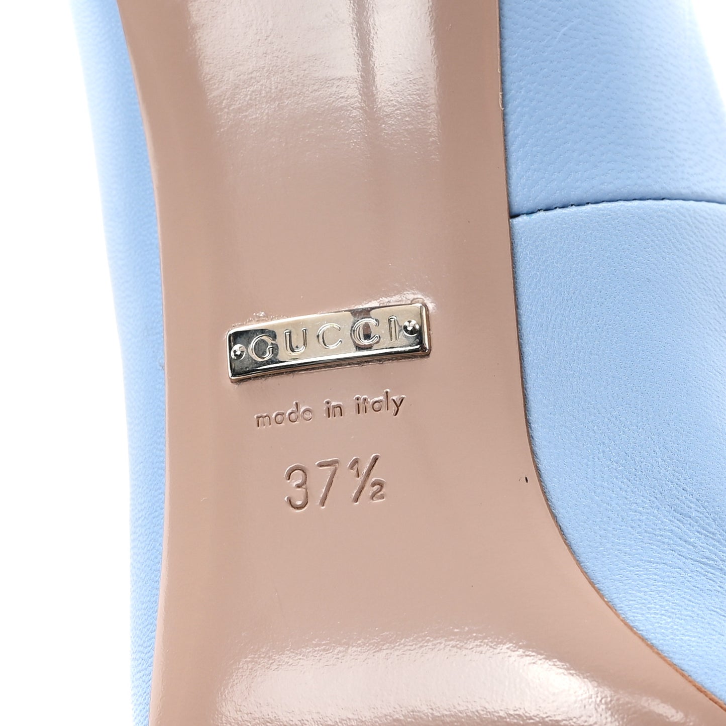 Malaga Kid Studded Cap Toe Coline Pumps 37.5 Mineral Blue
