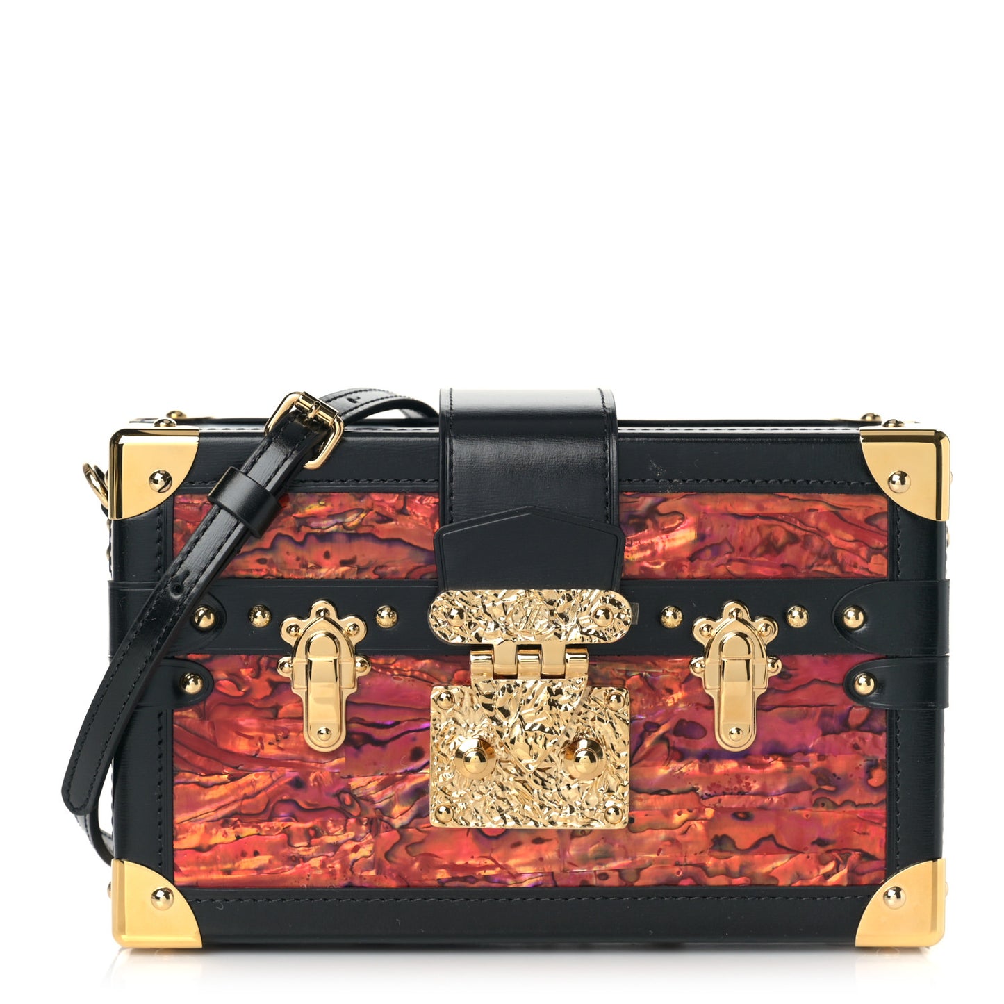 Mother of Pearl Petite Malle Red