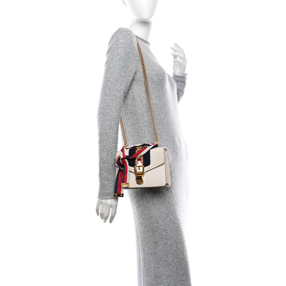 Gucci Calfskin Mini Sylvie Chain Shoulder Bag White 2 of 11