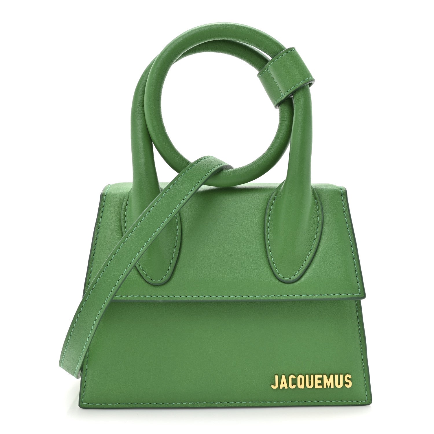 Jacquemus Calfskin Le Chiquito Noeud Green 1 of 12