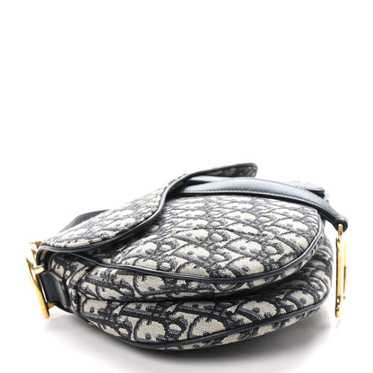 Christian Dior Oblique Saddle Bag Blue 4 of 11