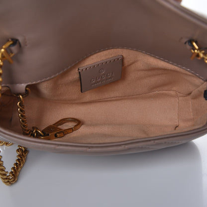 Gucci Calfskin Matelasse Super Mini GG Marmont Shoulder Bag Porcelain Rose 5 of 8