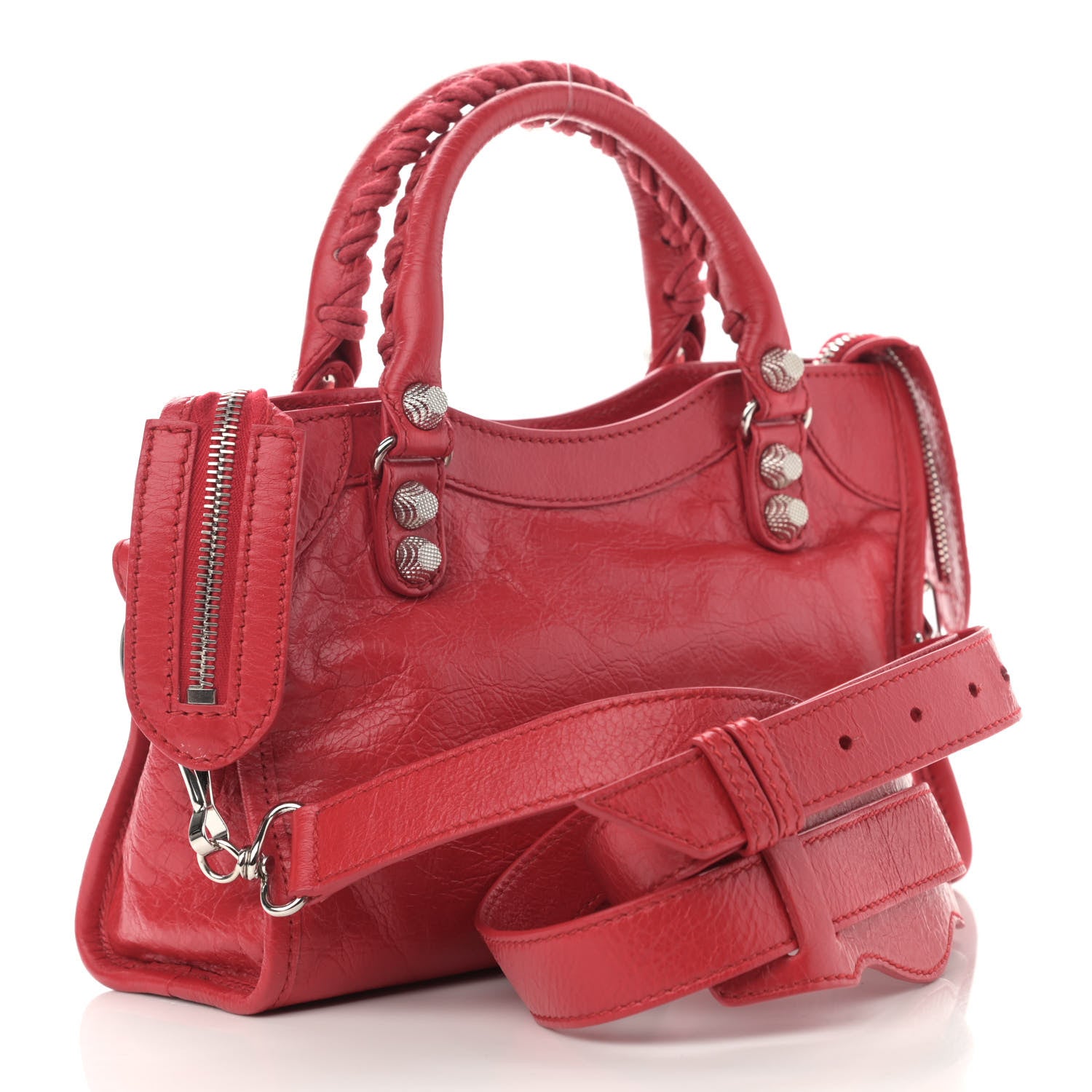 Balenciaga Agneau Giant 12 Silver Hardware Mini City Rouge Cardinal 2 of 9