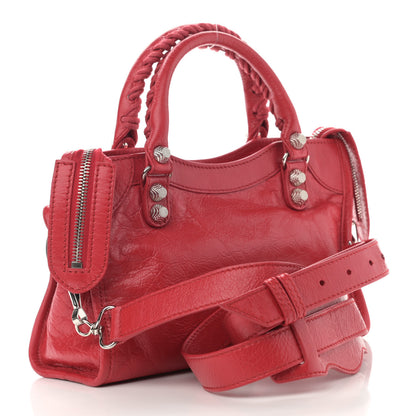 Balenciaga Agneau Giant 12 Silver Hardware Mini City Rouge Cardinal 2 of 9
