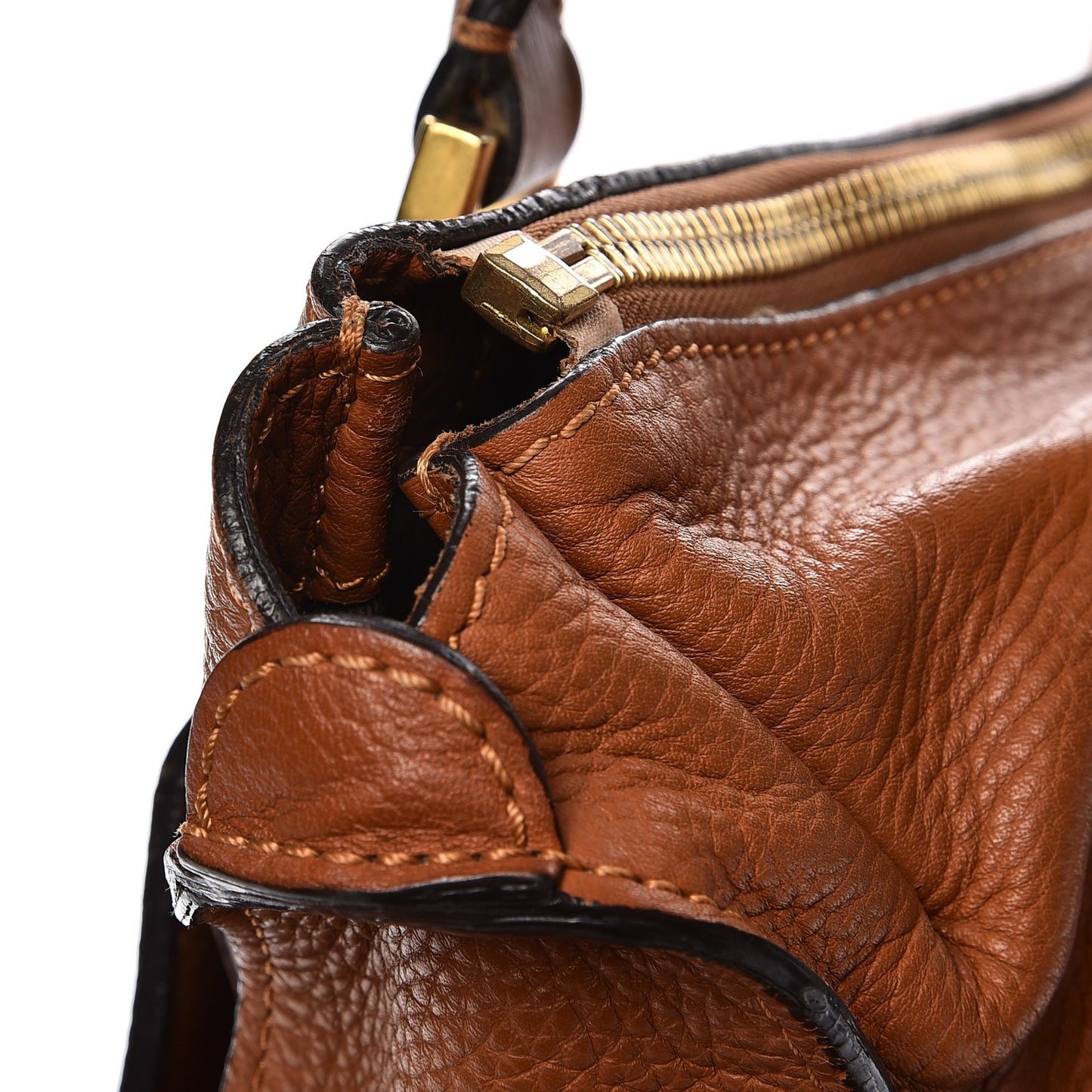 Calfskin Large Marcie Satchel Tan