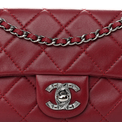 Chanel Lambskin Quilted Mini Mineral Nights Flap Crossbody Bag Dark Red 9 of 11