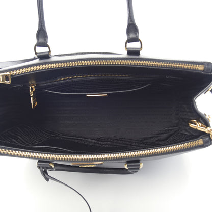 Prada Saffiano Medium Galleria Double Zip Tote Black 6 of 13