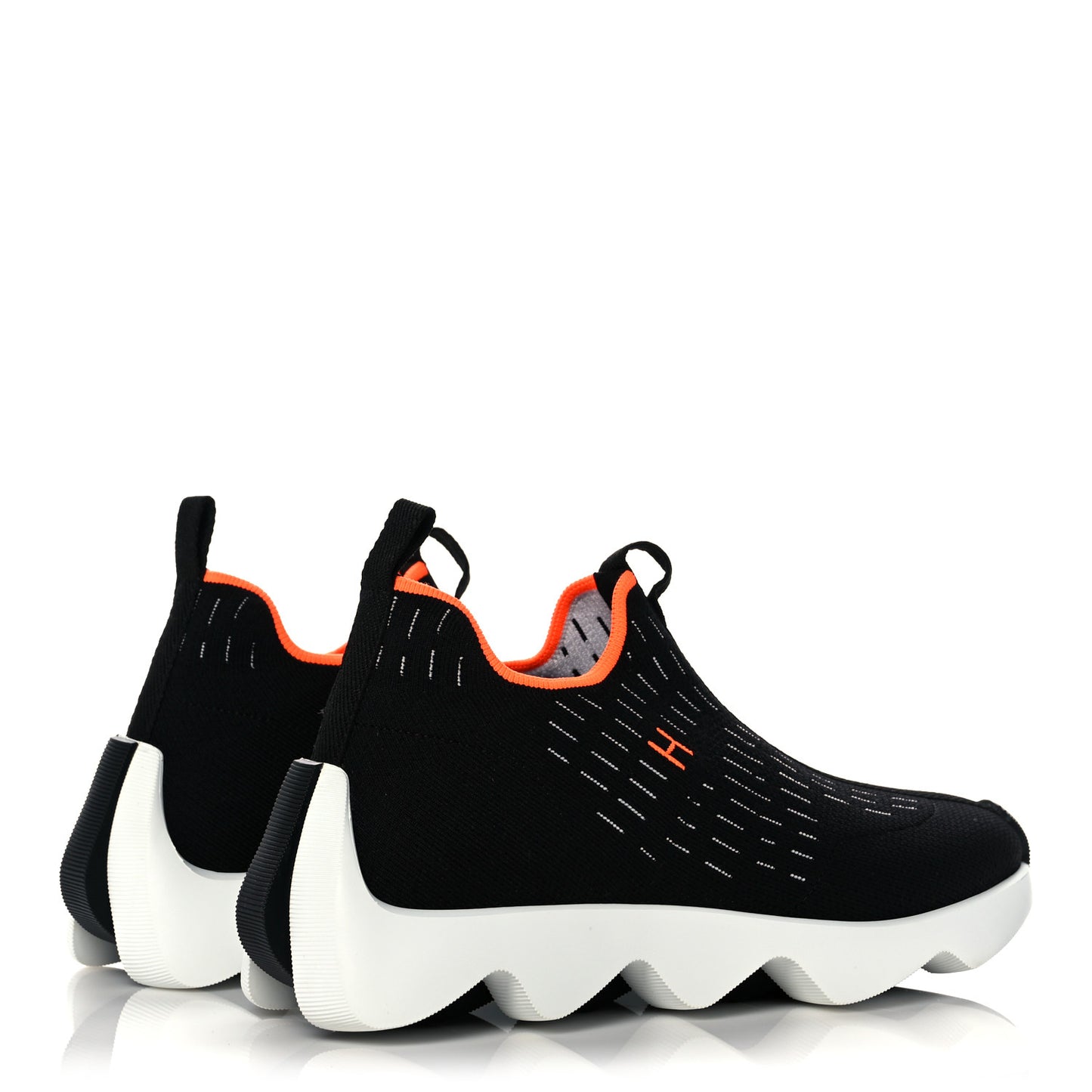 Technical Canvas Goatskin Womens Eclair Sneakers 36 Black