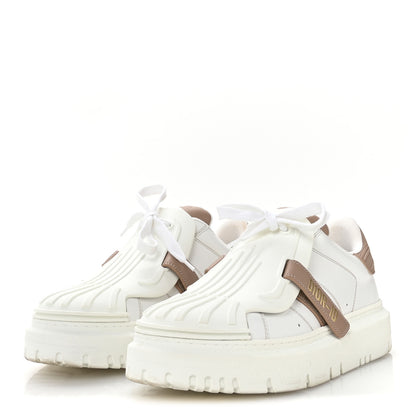 Christian Dior Calfskin Bi-Color Dior-ID Platform Sneakers 40.5 White Nude 4 of 8