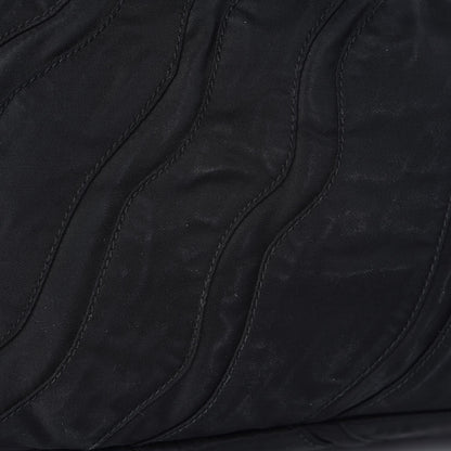 Prada Tessuto Nylon Stripes Tote Black 9 of 9