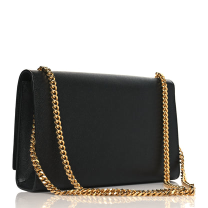 Saint Laurent Grain De Poudre Medium Classic Monogram Kate Satchel Black 3 of 9