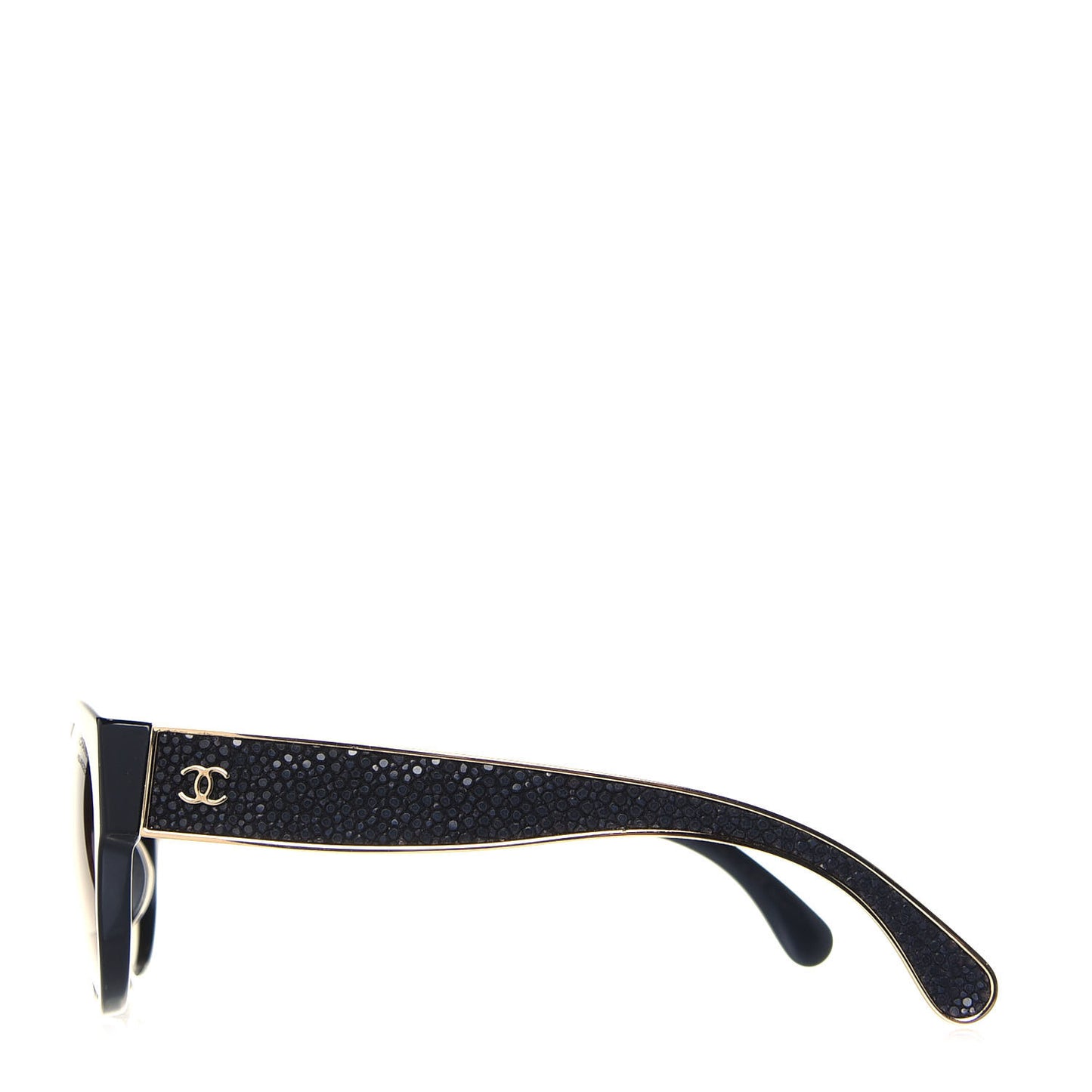 Crystal CC Polarized Stingray Sunglasses 5273-Q Black